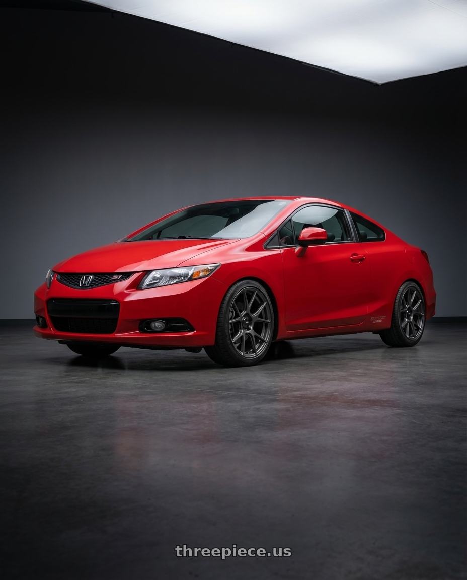 2015 Honda Civic Si with Konig Ampliform 5x114.3 17x8+40 Dark Metallic Graphite wheels