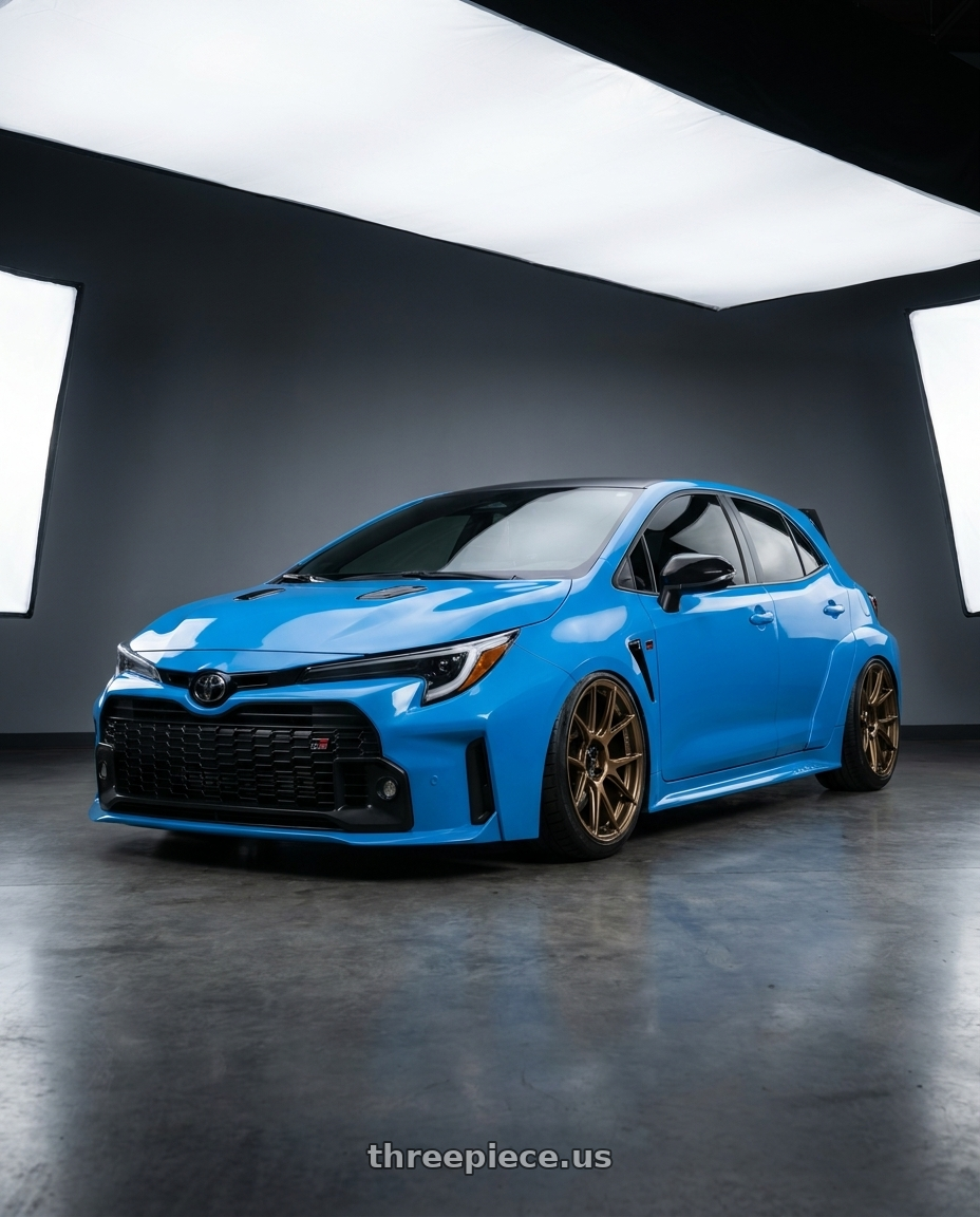 2024 Toyota GR Corolla with Konig Ampliform 5x114.3 18x10+20 Gloss Bronze wheels