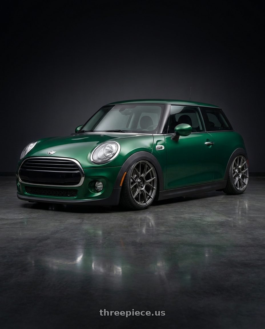 2018 Mini cooper f56 base model with Konig Ampliform 5x120 20x8.5+45 Dark Metallic Graphite wheels