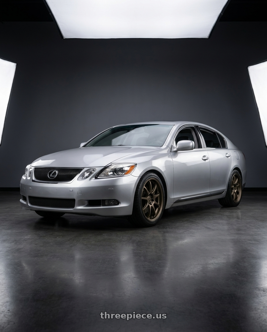 2006 Lexus gs300 with Work Emotion D9r 5x100 19x8.5 +38 Matte Bronze wheels
