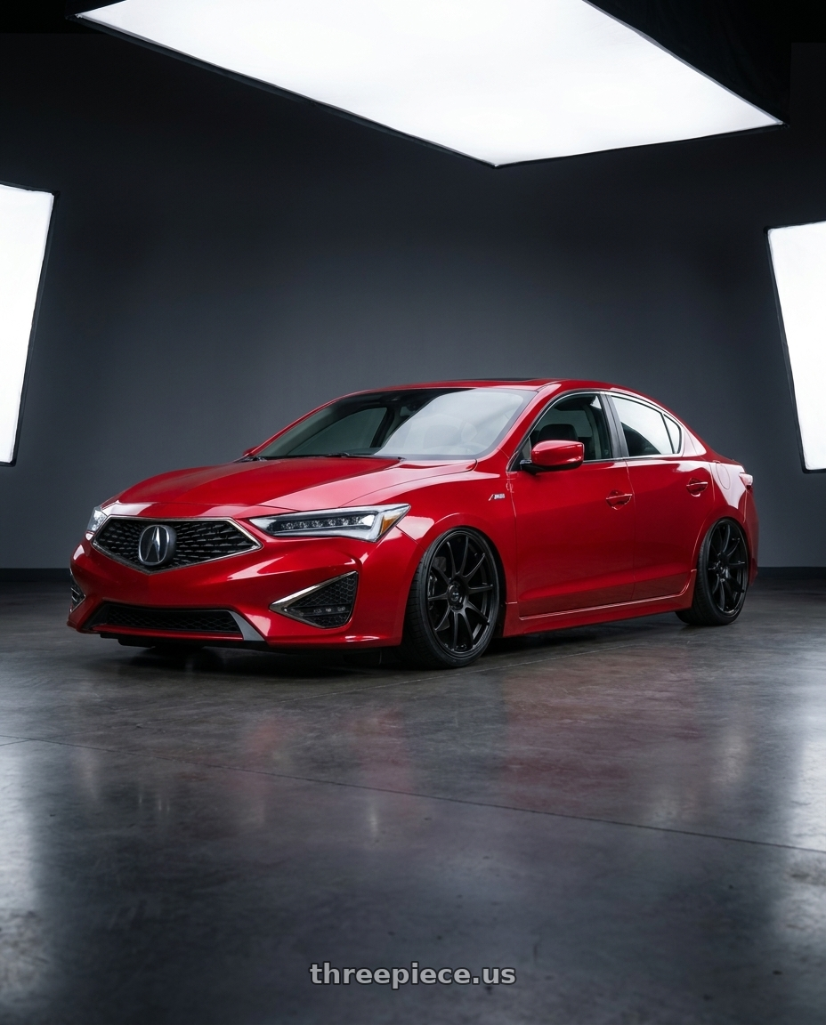 2012 Acura ILX with Ssr Gtv02 5x114.3 18x9+45  FLAT BLACK wheels