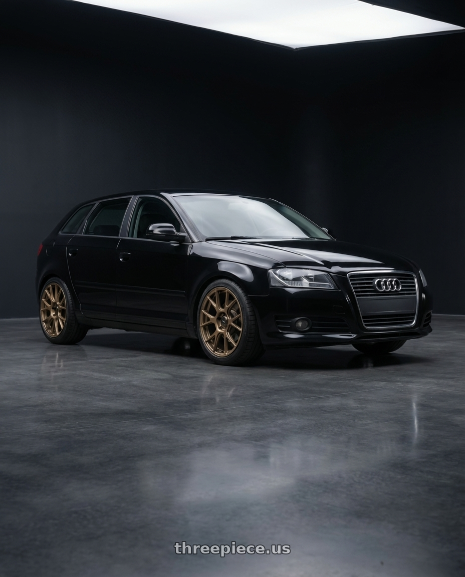 2012 Audi A3 8P with Konig Ampliform 5x112 18x8.5+43 Gloss Bronze wheels