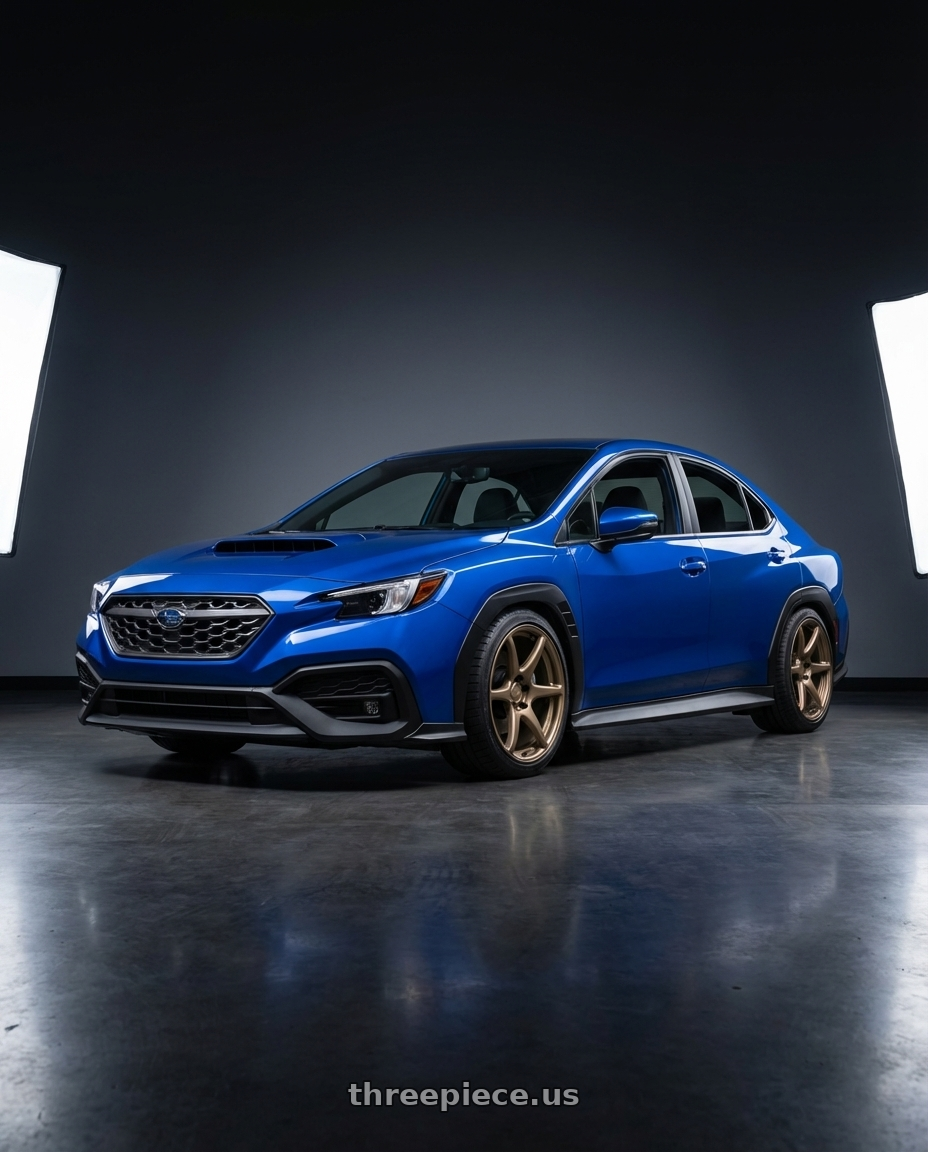 2024 Subaru WRX with Kansei K11B Tandem 5x114.3 18x10.5 12 Bronze wheels