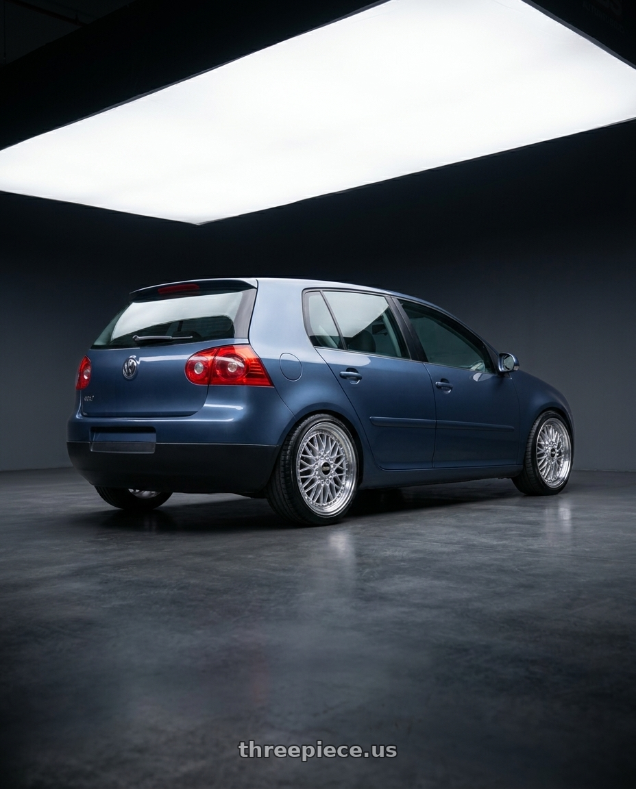 2005 Volkswagen V  with BBS Super-RS 5x112 19x9.0+42 Silver wheels rear three quarter view slight stretch tires