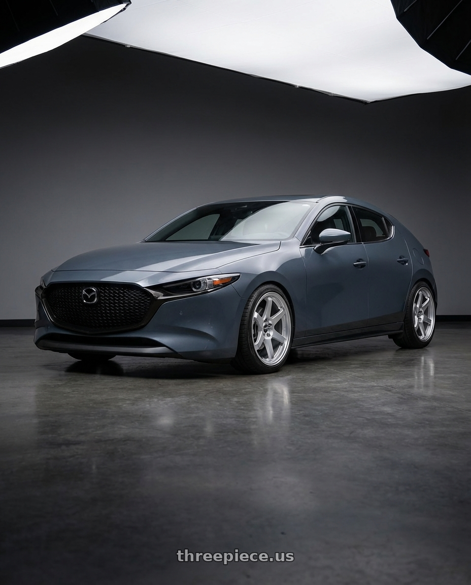 2023 Mazda Mazda3 Turbo with ESR Wheels APEX SERIES AP6 5x114.3 18x10.5 +22 Hyper Silver wheels