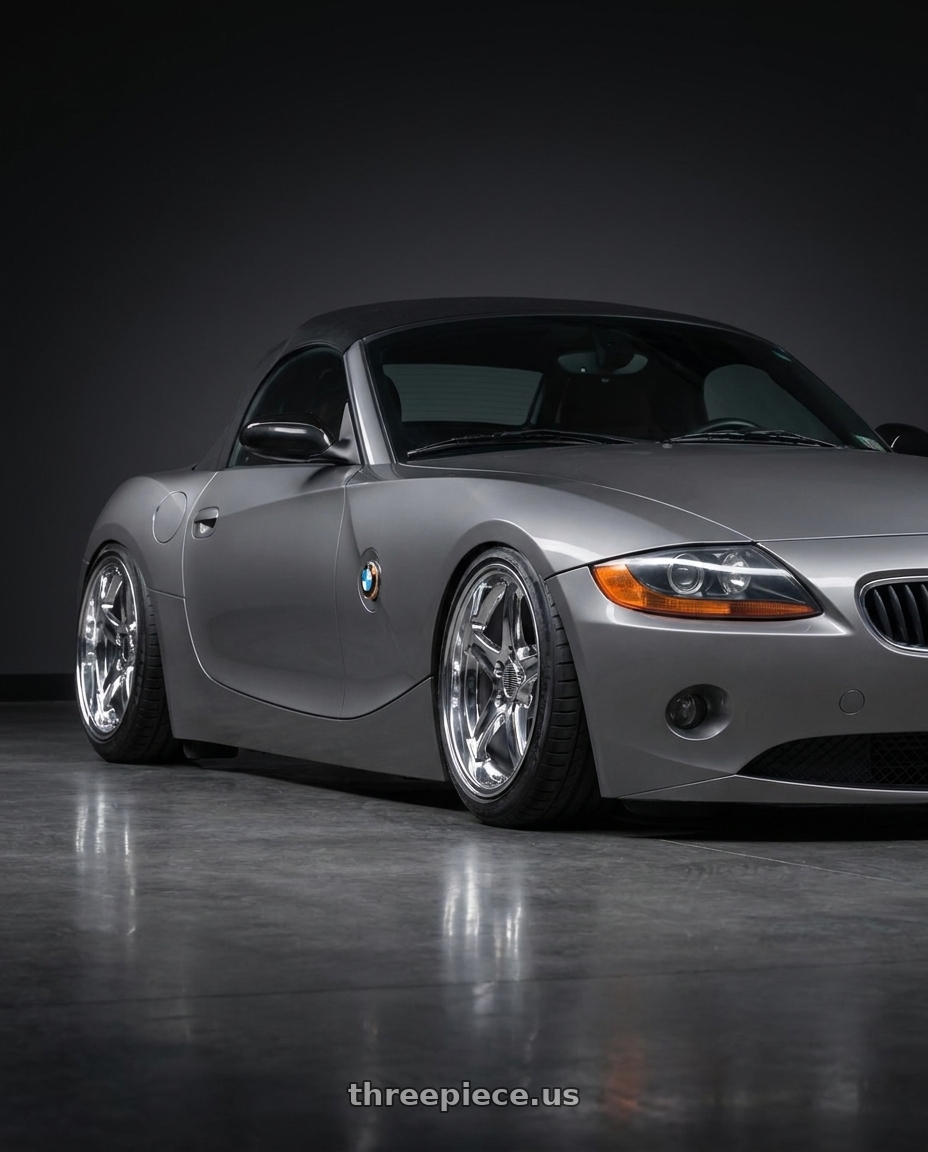 2004 BMW Z4 E85 Soft Top with Performance Replicas 102 17X9 +24 CHROME wheels