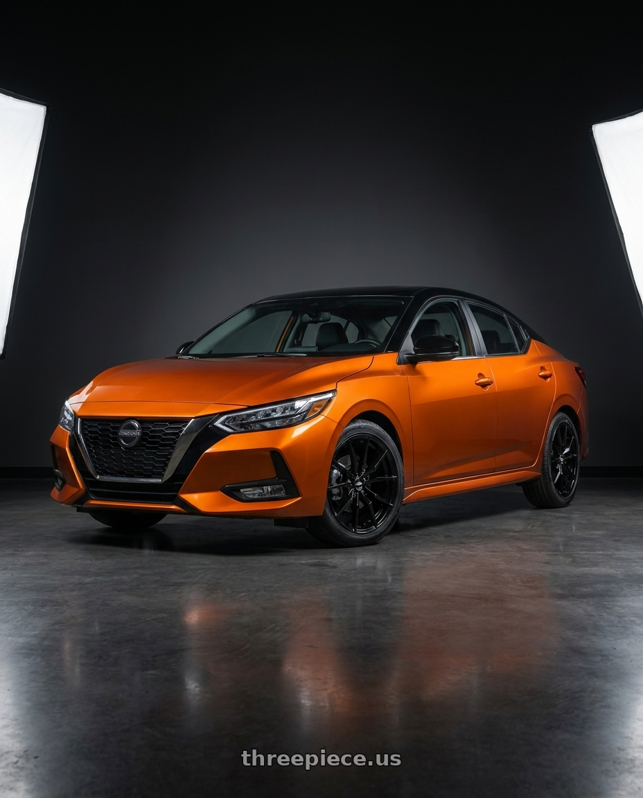 2024 nissan sentra sr premium  with Shift Blade 5x114.3 18x8 +35 Gloss Black wheels