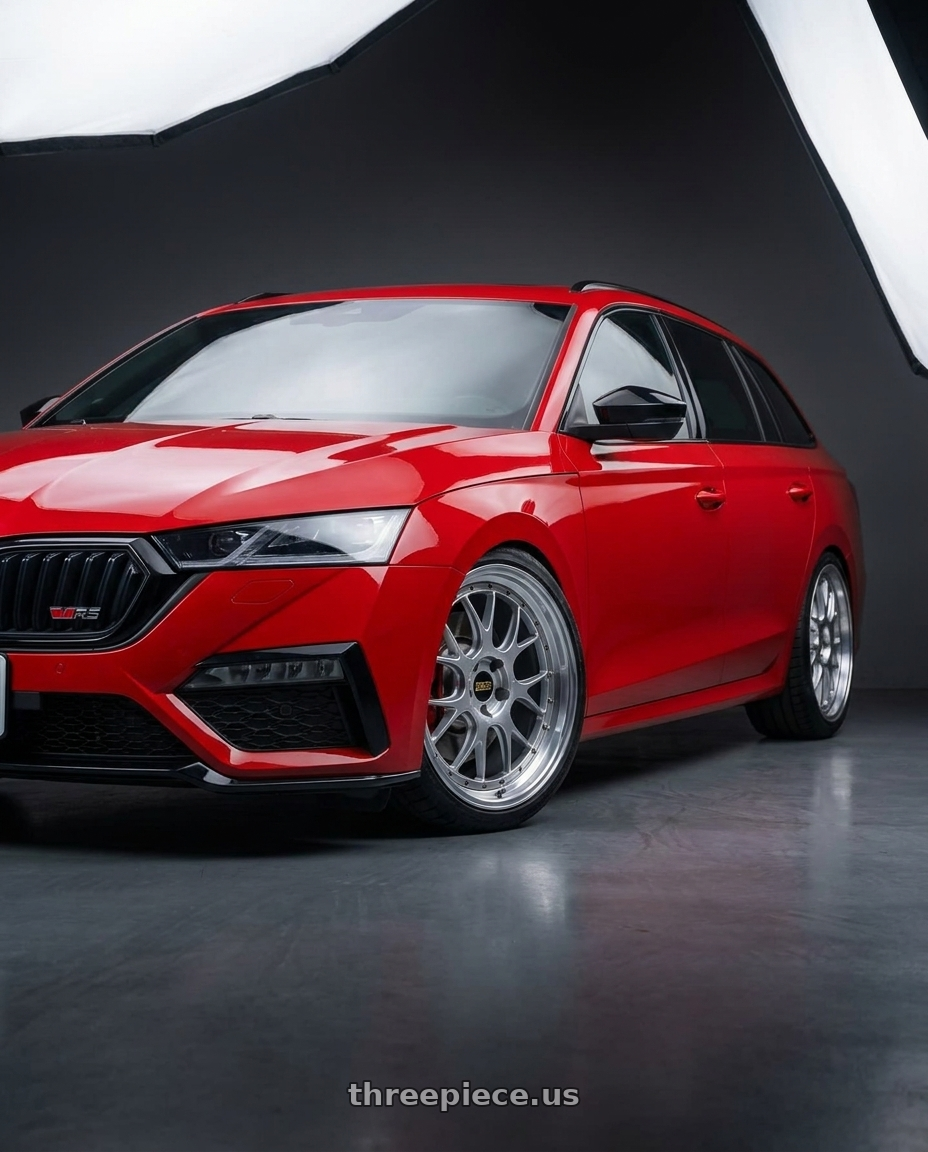 2024 Octavia combi rs  with BBS LM-R 5x112 19x9.5+38 Diamond Silver wheels