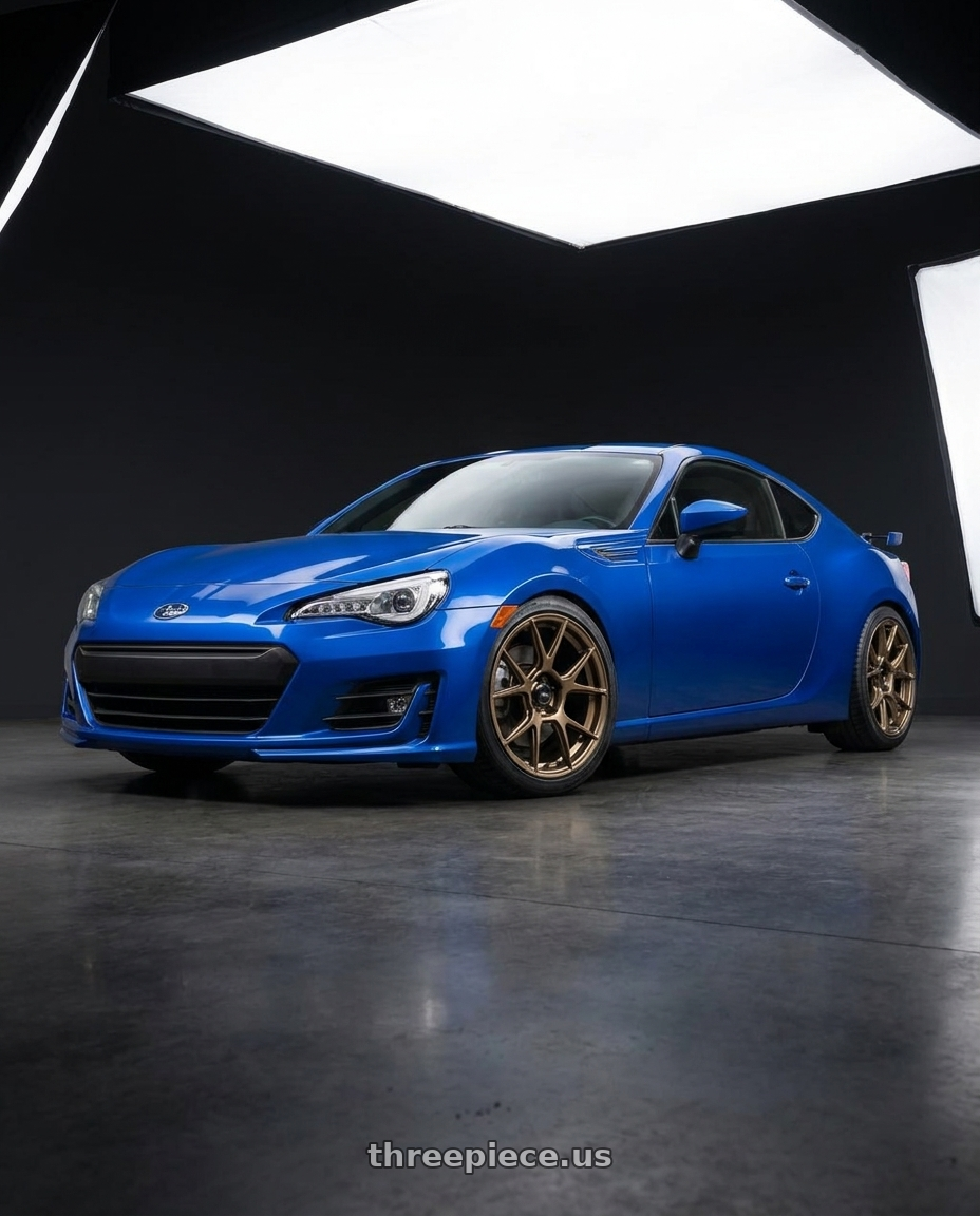 2017 Subaru BRZ with Konig Ampliform 5x100 17x8+40 Gloss Bronze wheels