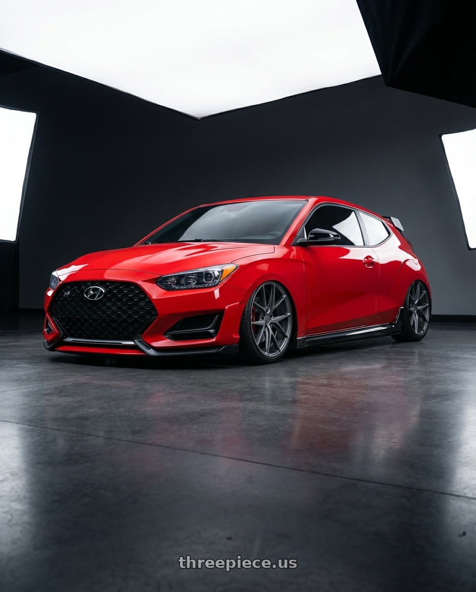 2022 Hyundai Veloster N with Niche 1PC M116 MISANO 5X114.3 19X8.5 +45 MATTE GUN METAL wheels