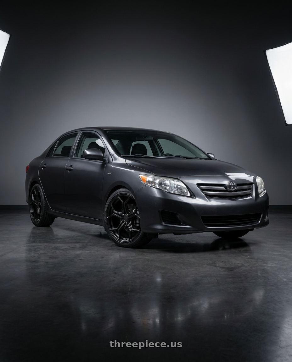 2010 Toyota Corolla with Xo Helsinki 5x1143 19x10 40 Matte Black 19x10 Et40 wheels