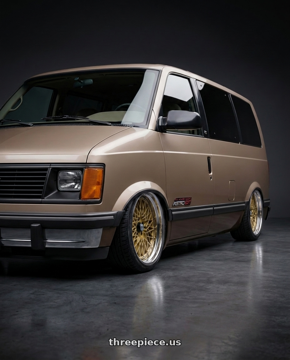 1994 Chevy Astro with SSR Formula MESH 5X100 18X11.5+0 HP Disk Fm Gold wheels