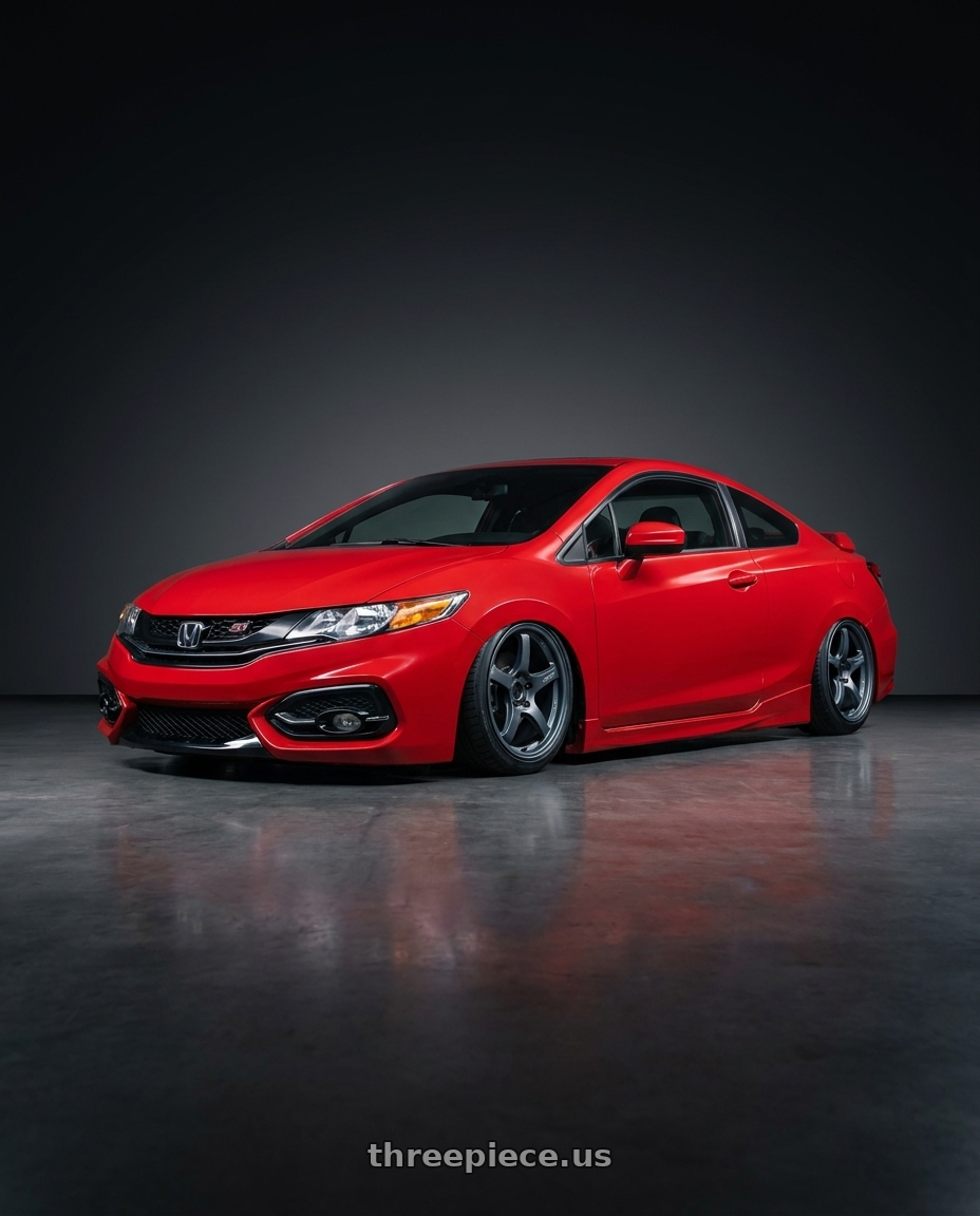 2015 Honda Civic Si with Gram Lights 57CR 5x114.3 18x9.5+12 Gunblue II wheels
