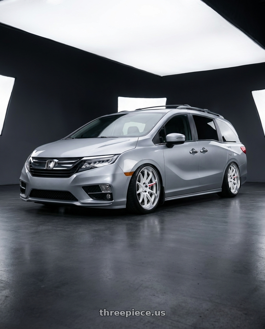 2024 honda odyssey  with Work Zr10 2P 5x120 20x8.0 +38 Azure White wheels