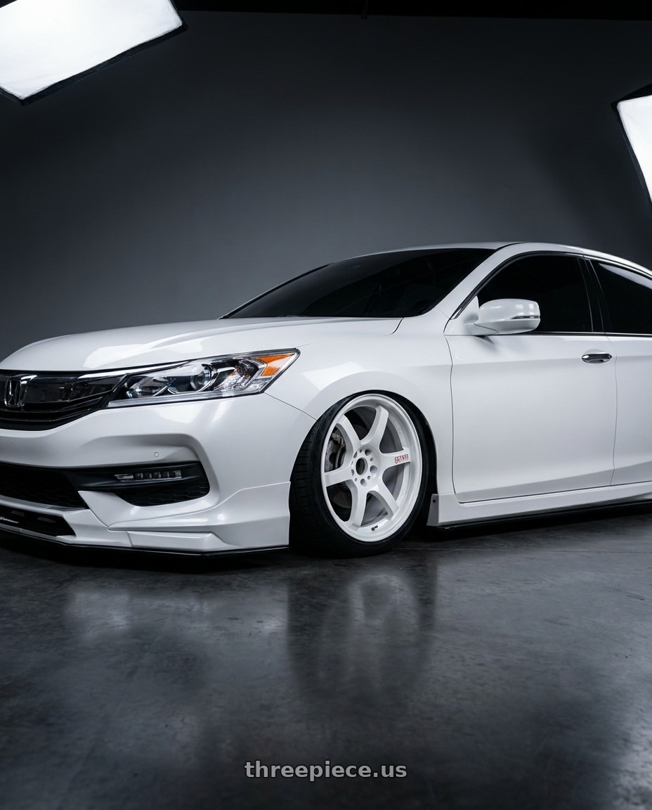2016 Honda accord with Gram Lights 57DR 5x114.3 17x9 +22 CERAMIC PEARL wheels