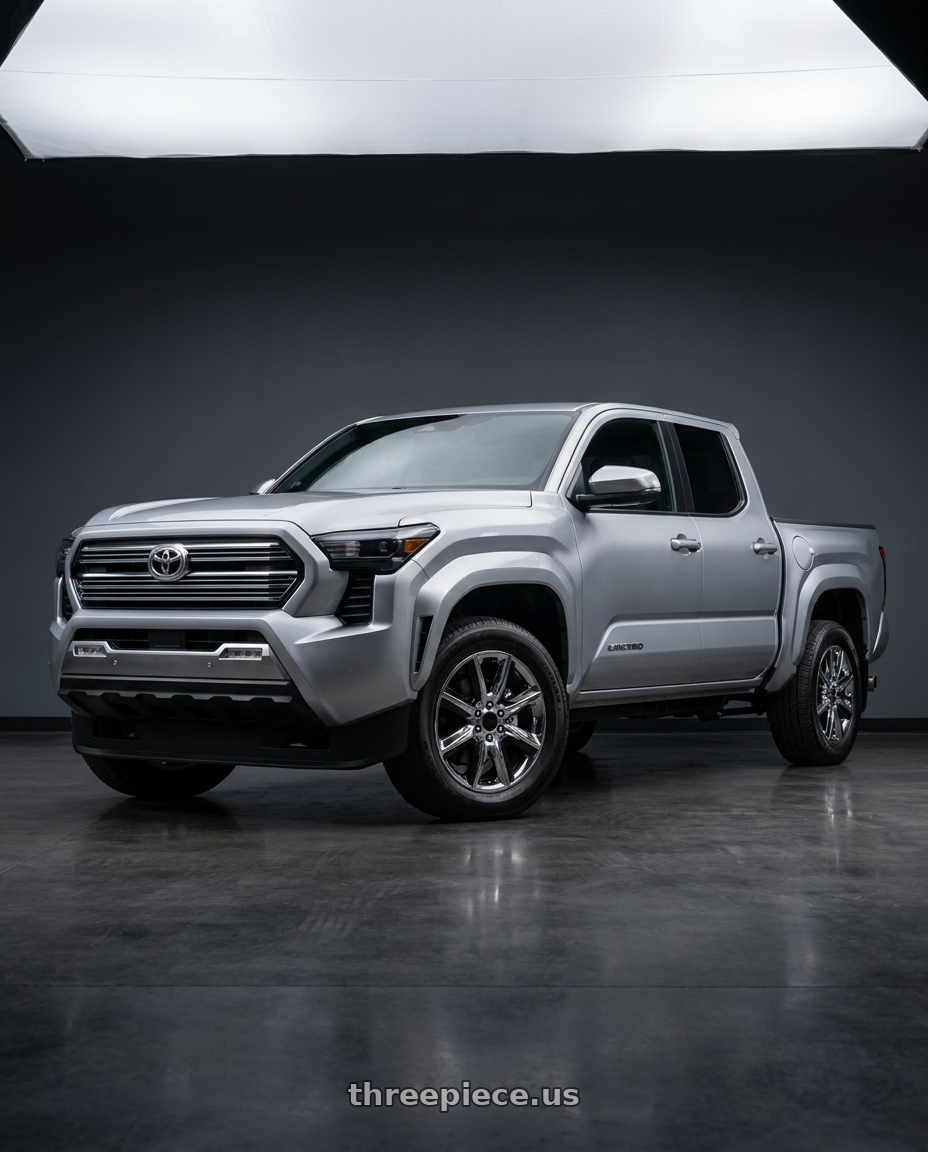 2024 Toyota Tacoma with OE Wheels CV73 6x139.7 20x8.5+24 Chrome wheels
