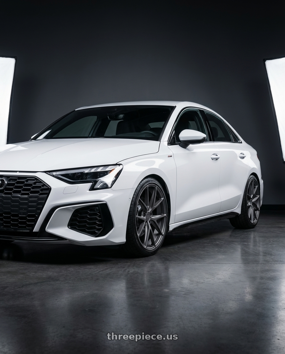 2024 Audi S3 8Y with Niche 1PC M116 MISANO 5X112 19X8.5 +25 MATTE GUN METAL wheels