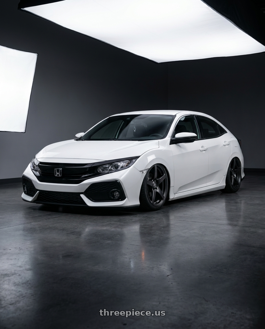 2024 Honda Civic with Forgestar CF5 5x114.3 18x9 +35 Satin Black wheels