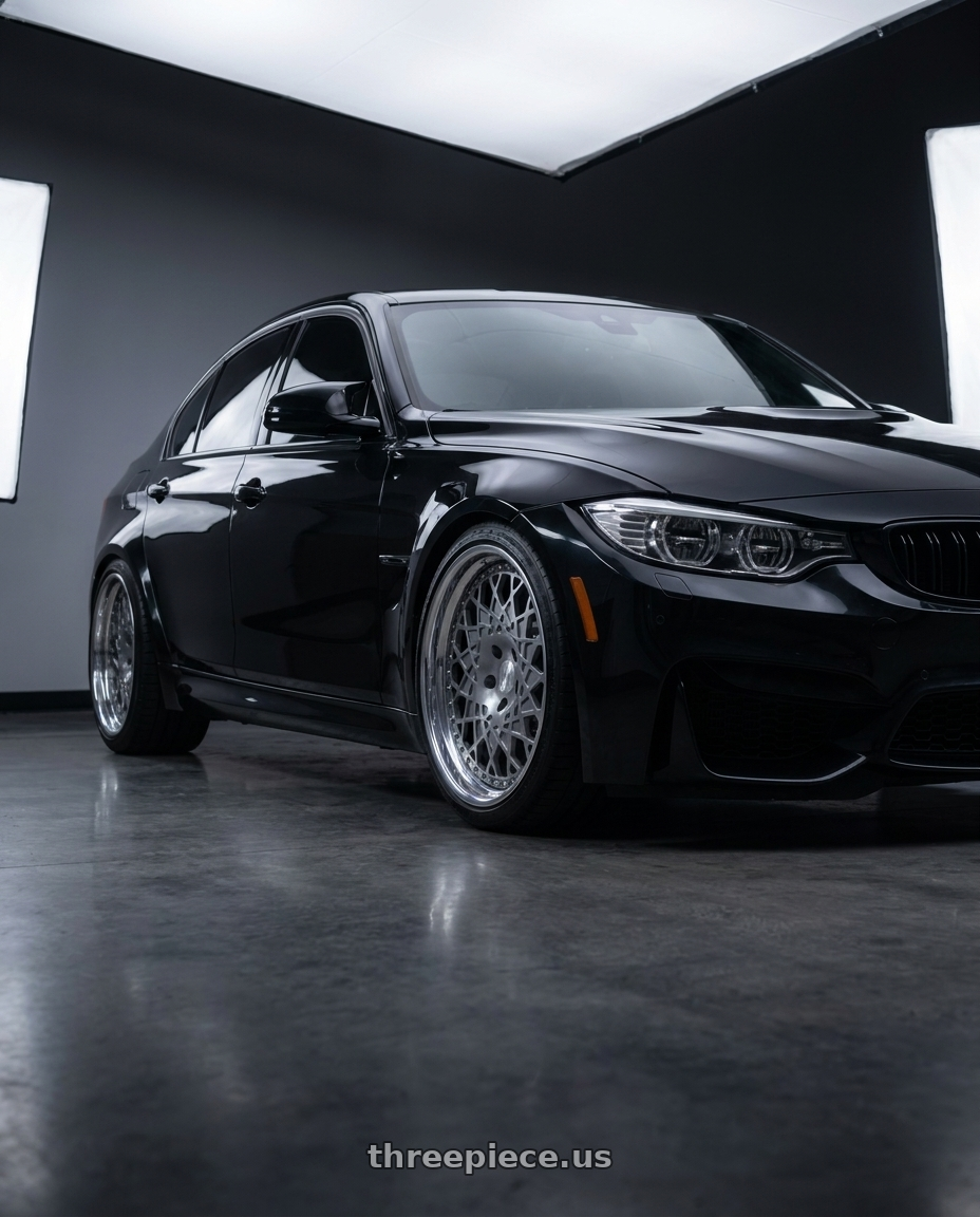 2018 bmw m3 black with Heritage Wheel FUJI-DIR wheels