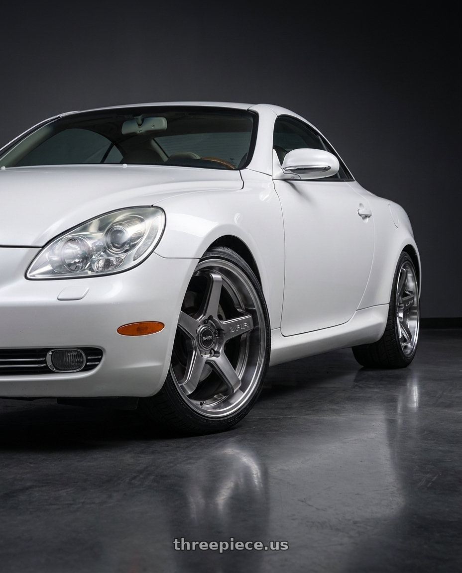 2007 lexus sc 430 with F1R FC5 5x114 18x9.5 +38 Hyper Black/Polish Lip wheels