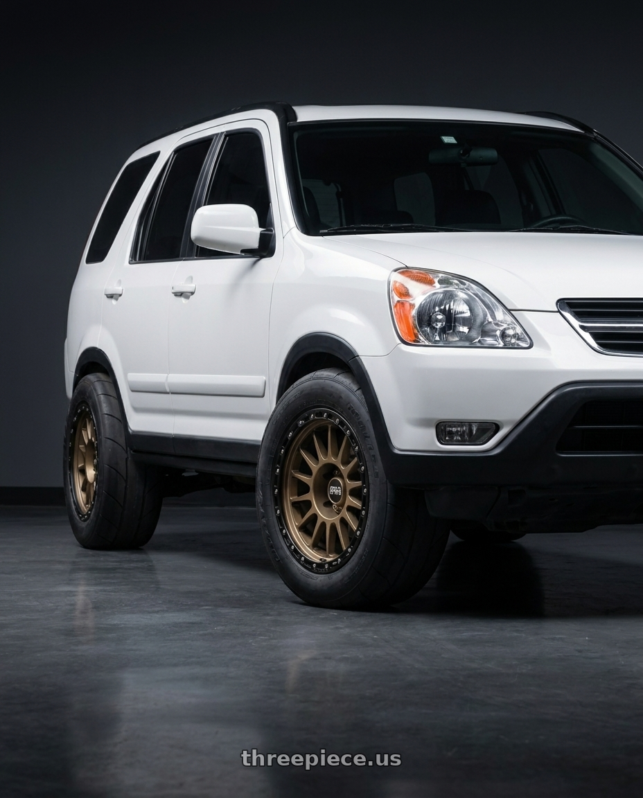 2002 Honda CR-V fitted with Scale 4X4 S01 6x139.7 17x8.5 +0 Matte Bronze $241 wheels