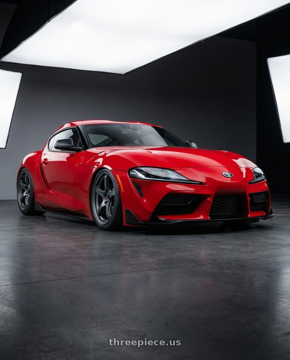 2023 Toyota GR Supra with Gram Lights 57CR 5x112 19x9.5+45 Gunblue II wheels