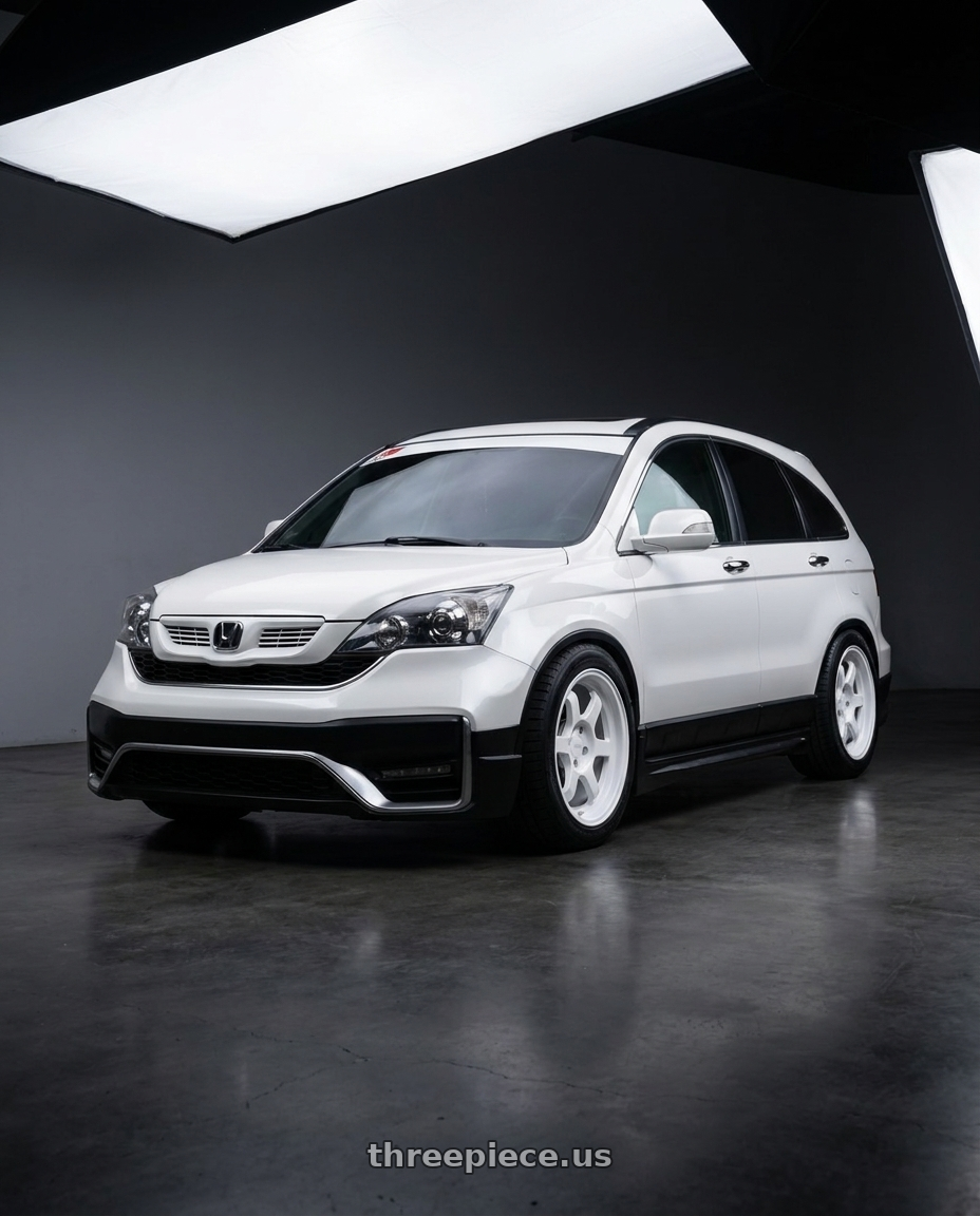 2009 HONDA CRV with 9six9 SIX-1 Deep 4x100 15X8 +20 Competition White wheels