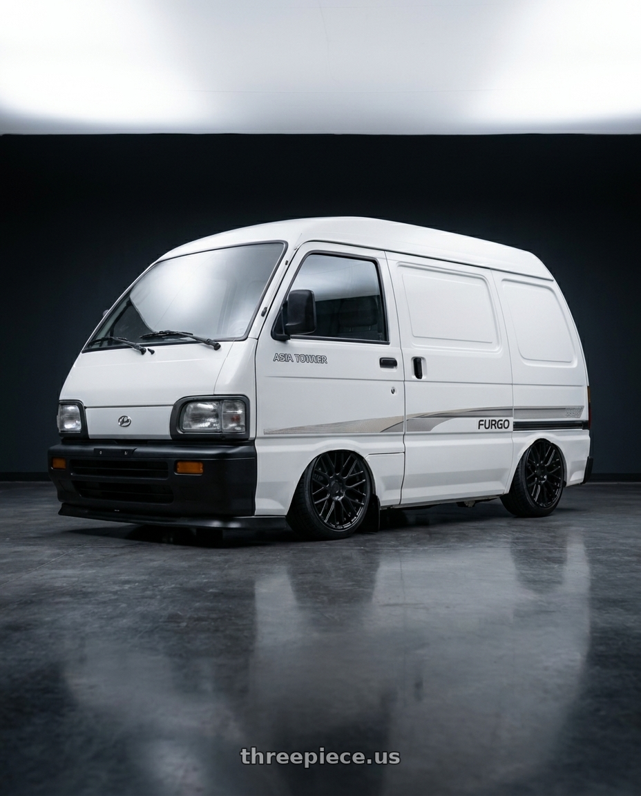 1996 Asia towner furgo adesivado with Victor Equipment STABIL 5X130 18X10.5 +55 MATTE BLACK wheels
