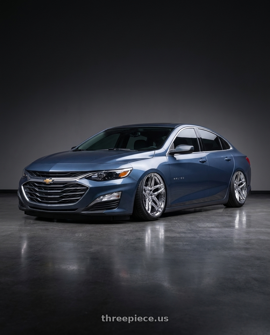 2019 Chevy Malibu lt with Heritage Wheel EBISU MonoC 5x115 18x8.5+35 Chrome wheels