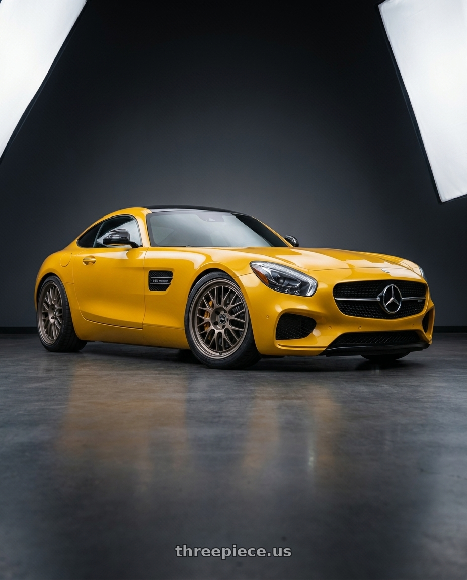 2019 Mercedes-Benz AMG GT with fifteen52 HOLESHOT 5x112 19x8.5 +45 MAGNESIUM GREY (SATIN BRONZE) wheels
