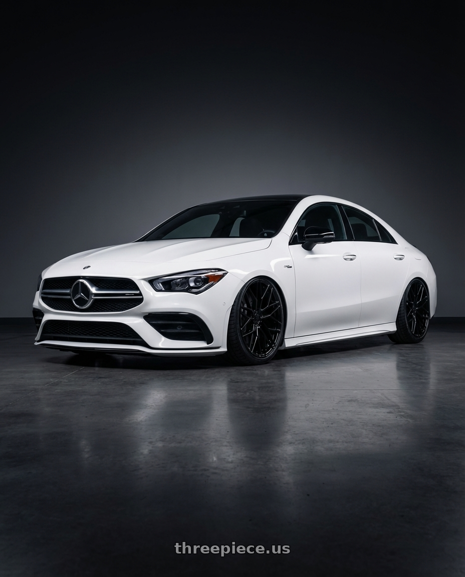 2023 Mercedes-Benz CLA C118 with Avant Garde Wheels M520R 5X112 19x9.5 +40 Gloss Black wheels
