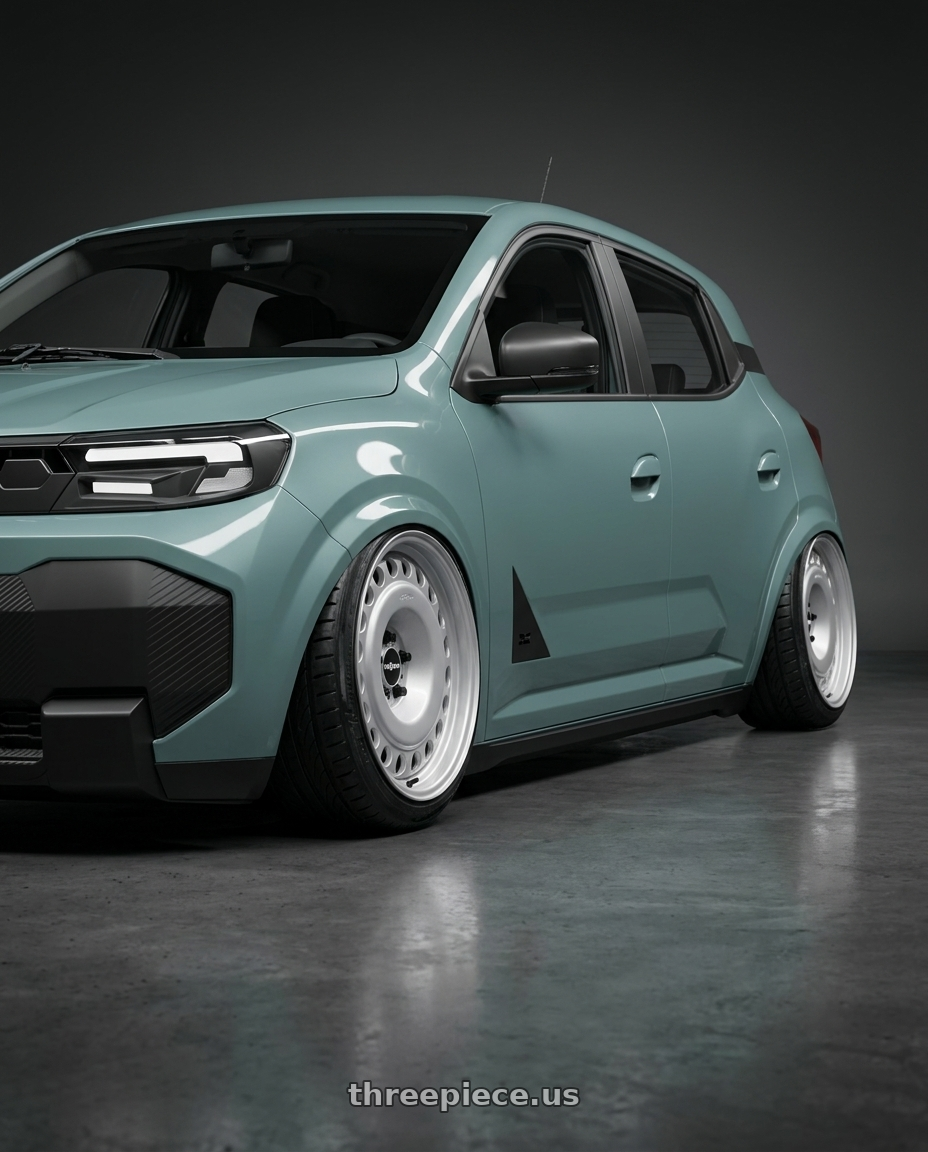 2026 Renault Dacia Spring with Rotiform 198 5x120 20x8.5 +35 MATTE SILVER wheels