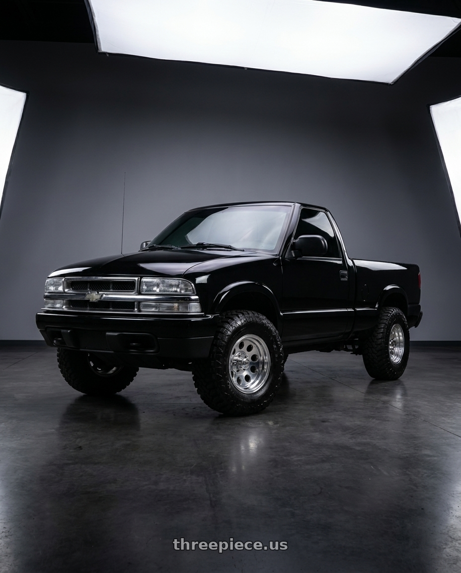 1995 chevy s10 with Mickey Thompson Classic III Polished 5x139.7 15x8 -22 Polished wheels