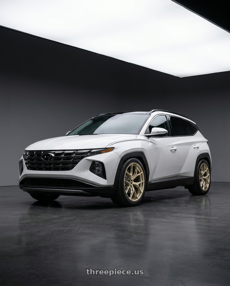 2026 Hyundai tucson L with BBS FI-R Evo 5x112 20x10.5+15 White Gold wheels