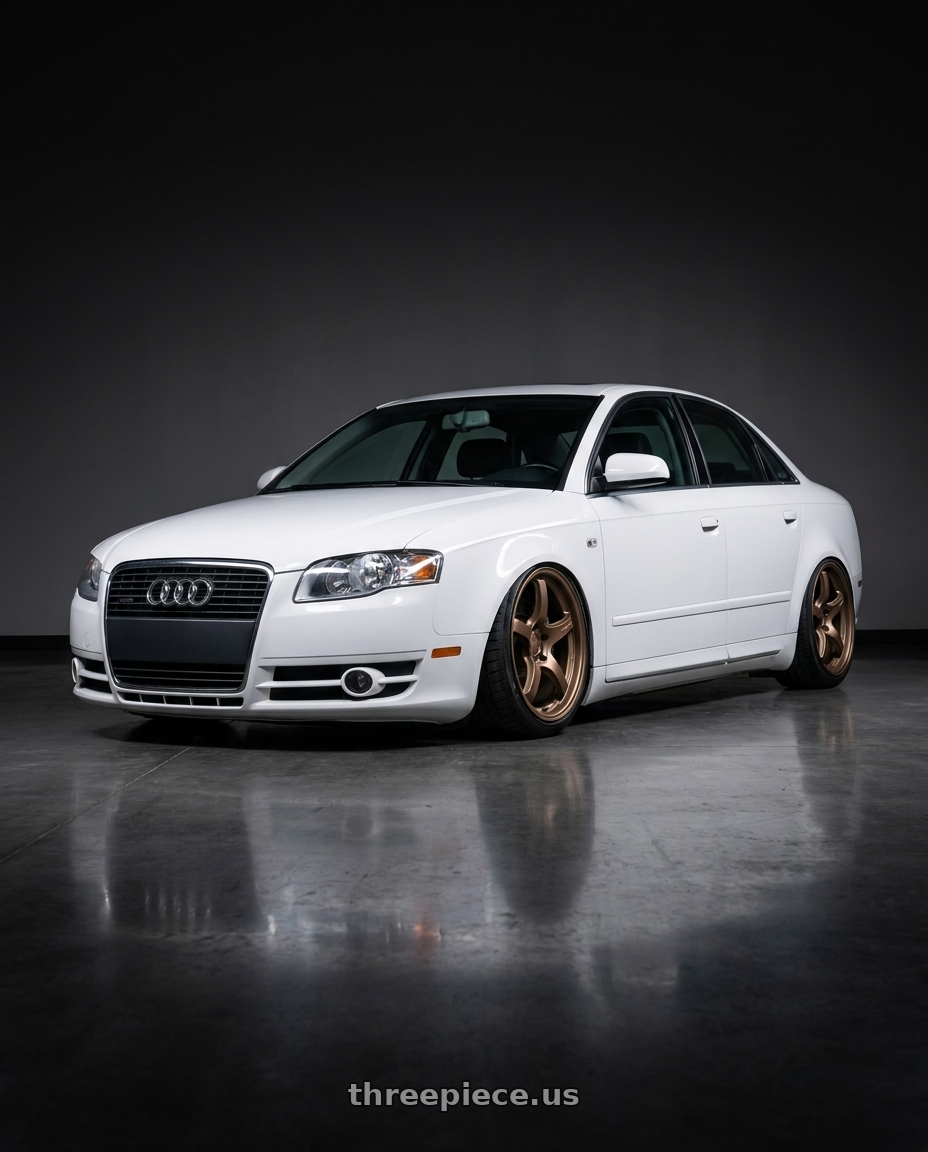 2010 Audi A4 B7 with Gram Lights 57CR 5x112 19x9.5+25 Bronze II wheels