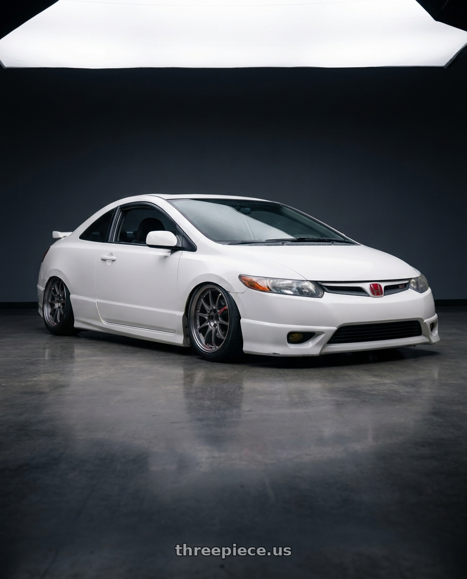 2008 civic si coupe with Volk Racing CE28SL 5x114.3 17x9.0+45 wheels