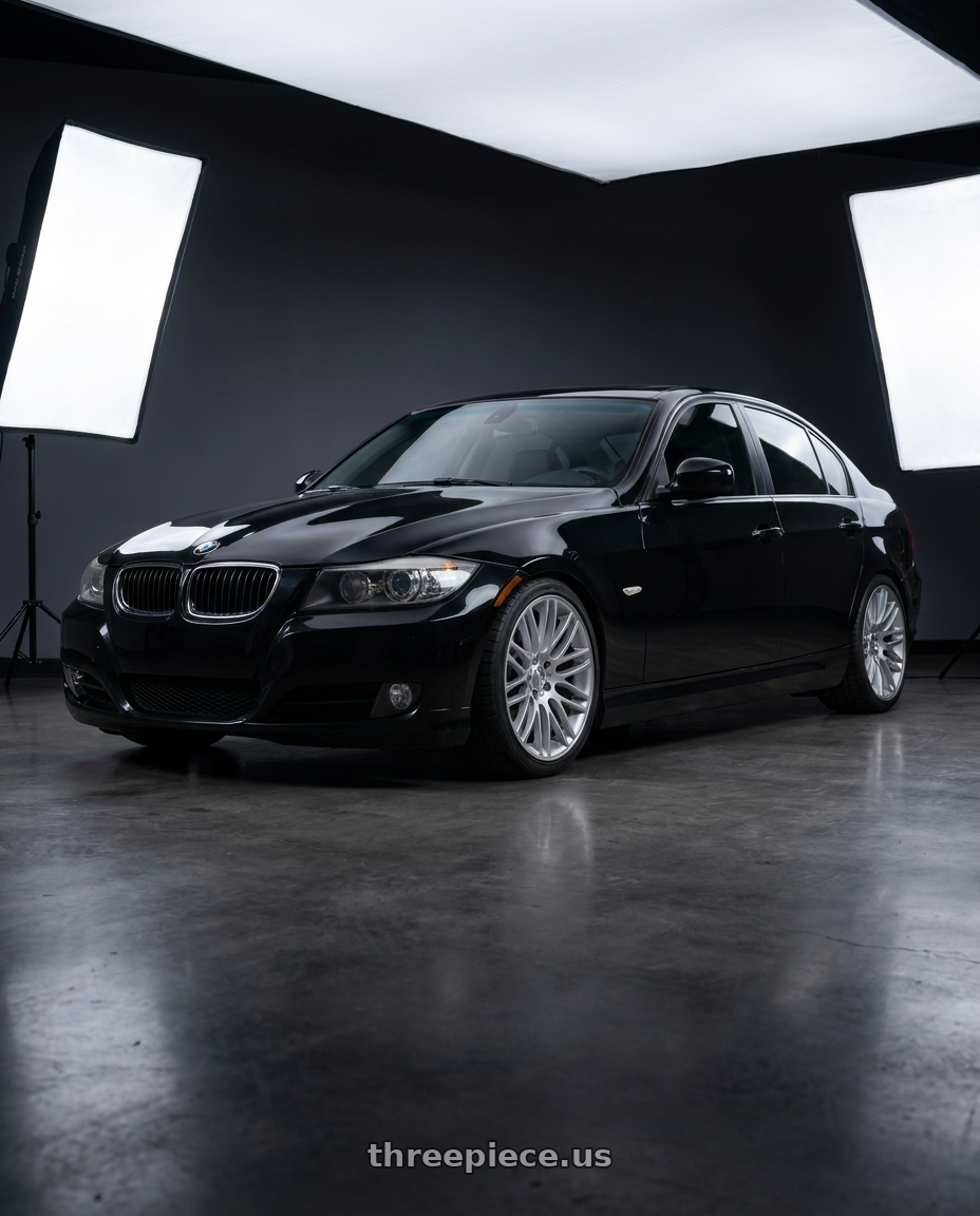 2011 bmw 335d with Work Gnosis Gr204 5x120 20x8+38 W Disk Matte Silver wheels