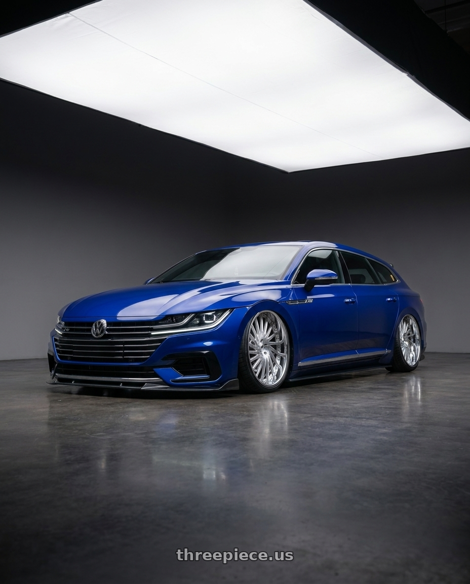 2021 VW Arteon with Amani Cultura 5x112/5X114.3 22x9 +32 Brush Center Chrome Lip wheels