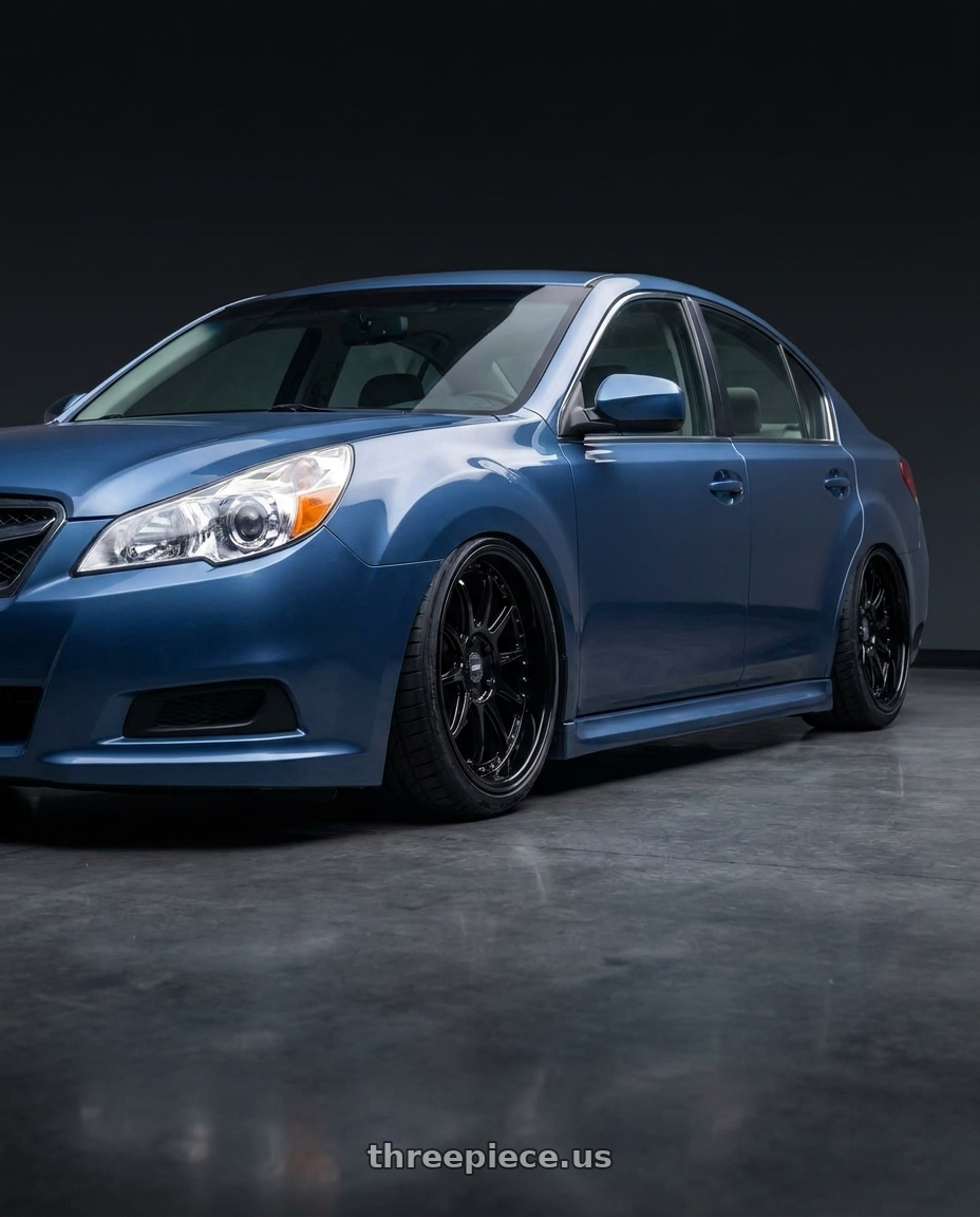 2014 Subaru Leg 2 5L with ESR Wheels CS12 5x100 18x8.5 +35 Gloss Black wheels