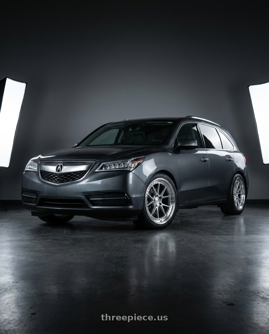 2014 Acura mdx with Aodhan DS08 5x114.3 19x8.5+35 Silver w/Machined Face wheels