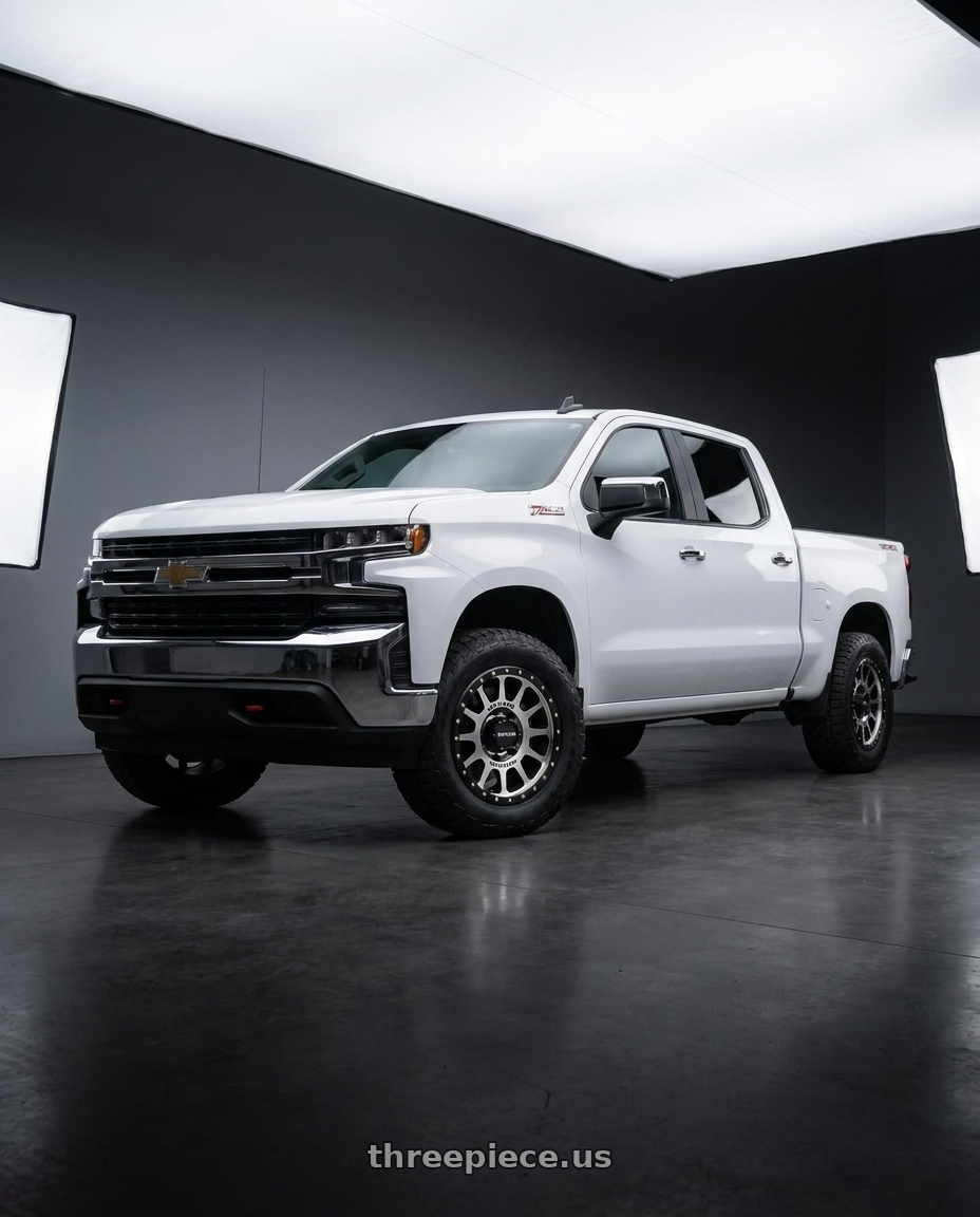 2021 Chevrolet Silverado 1500 LT with Method Race Wheels 305MB NV 6x139.7 17x8.5 +0 MACHINED - MATTE BLACK LIP wheels