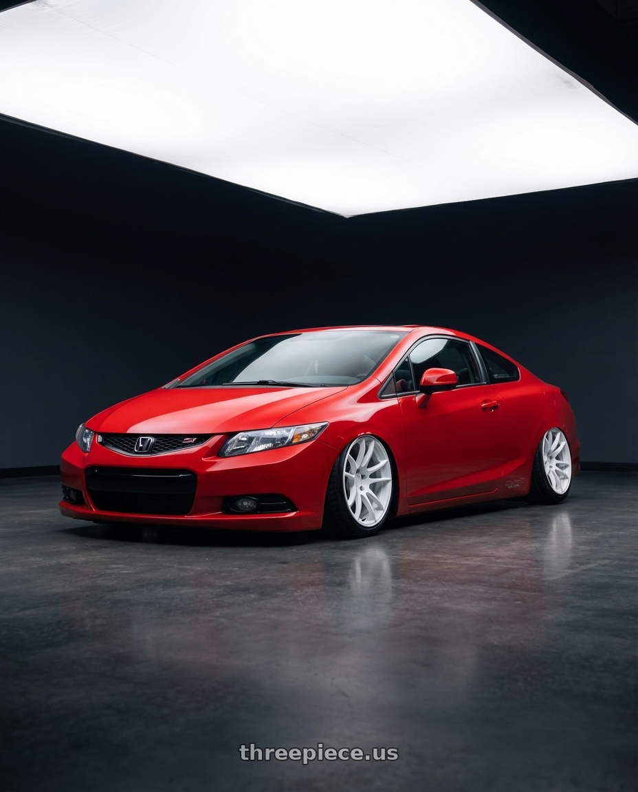 2011 Honda Civic Si with Gram Lights 57XR 5x114.3 18x10.5 +12 CERAMIC PEARL wheels