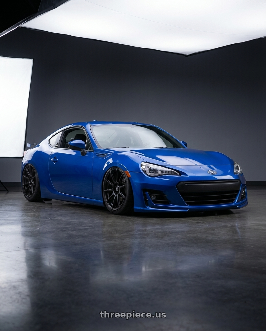 2017 Subaru BRZ with Konig Control 5x100/5x114.3 18x8+45 Matte Black wheels