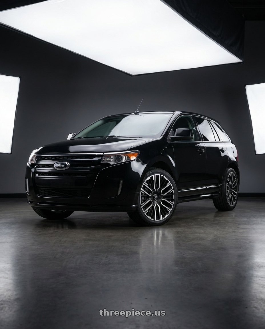 2011 ford edge sport with DRASTIC DS14 5x114.3 / 5x120 20x8.5 +35 Black Machined wheels