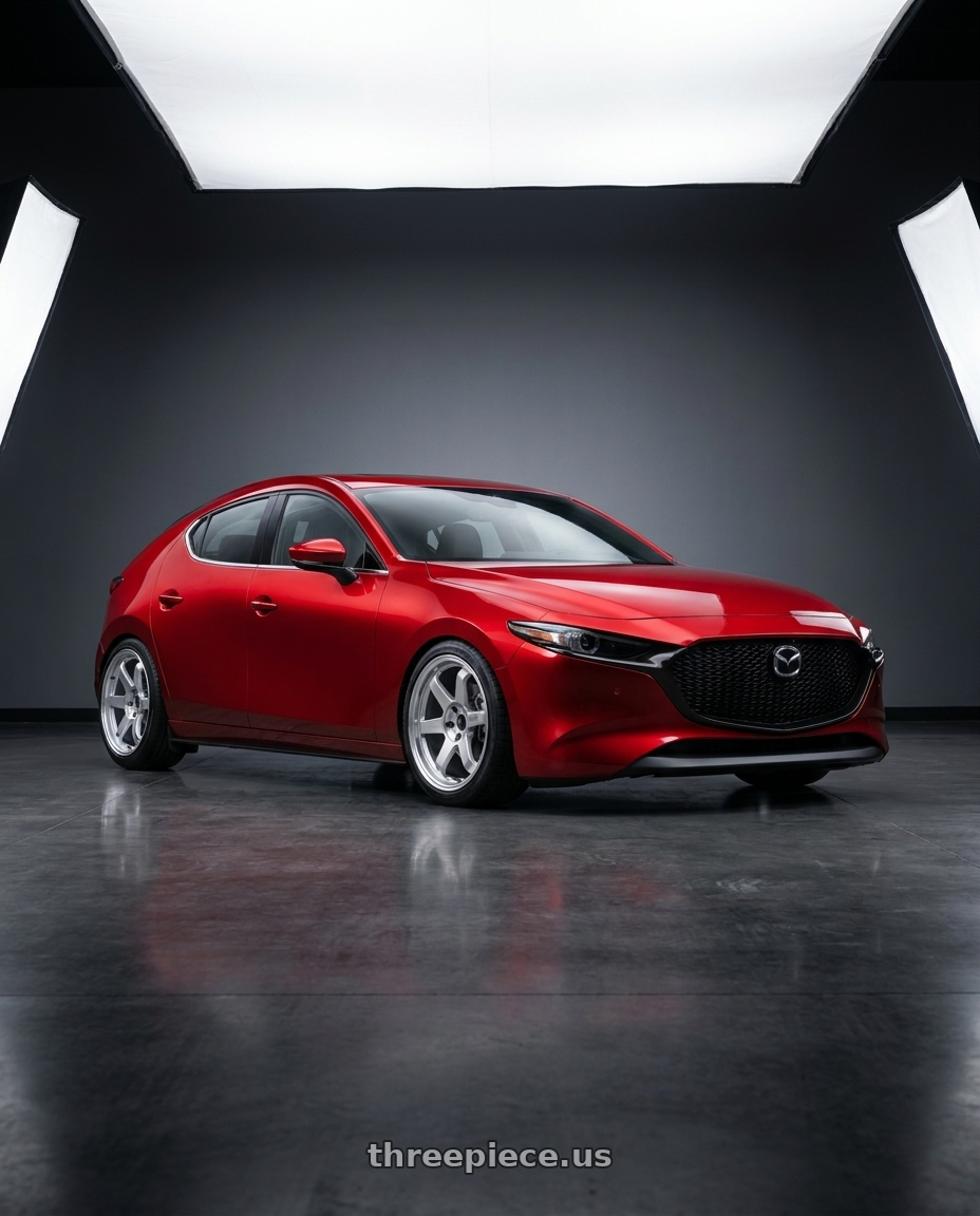 2024 Mazda 3 with Volk Racing TE37 ULTRA M-SPEC 5x114.3 19x9.5 +22 DIAMOND SILVER wheels