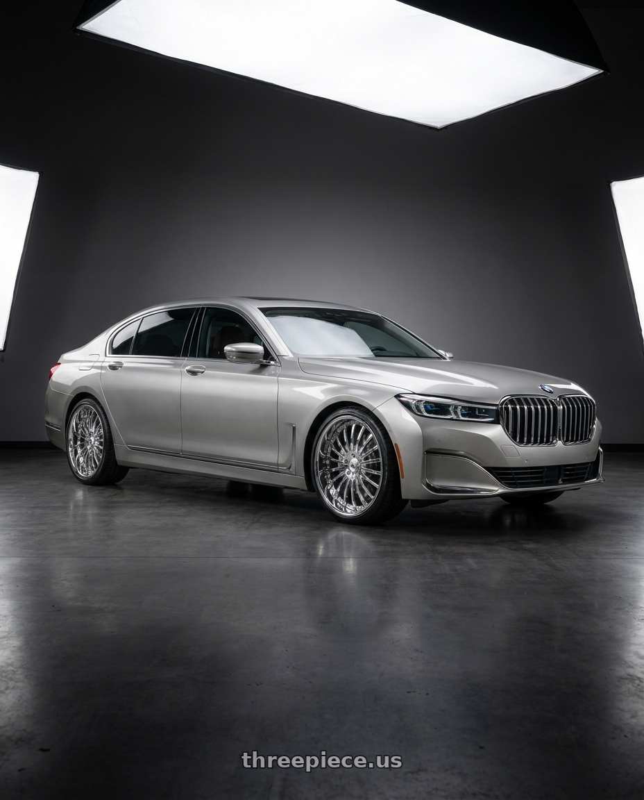 2020 bmw 750 i with Asanti Forged AF122 5x120 22x9 Chrome wheels
