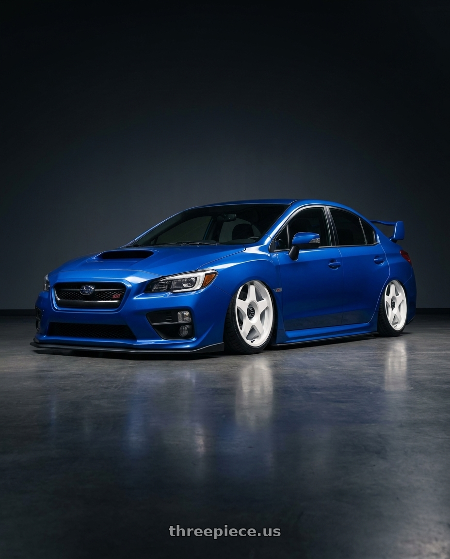 2013 Subaru WRX STI with fifteen52 CHICANE 5x114.3 / 5x100 18x8.5 +35 RALLY WHITE (GLOSS WHITE) wheels