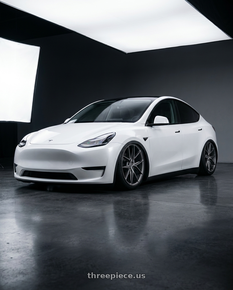 2024 Tesla Model Y with Niche 1PC M116 MISANO 5X114.3 20X10 +40 MATTE GUN METAL wheels