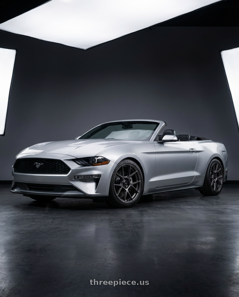 2018 ford mustang with Konig Ampliform 5x114.3 19x10.5+23 Dark Metallic Graphite wheels