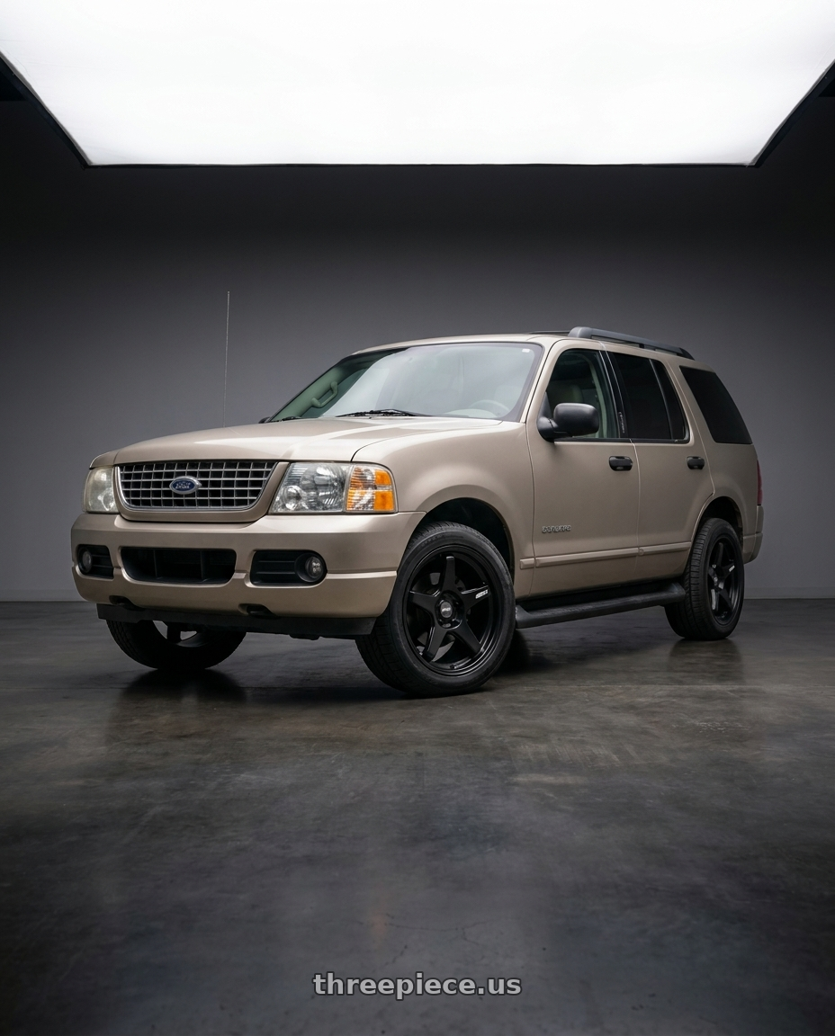 2004 ford explorer 4x4 XLT with ESR Wheels APX5C 5x114.3 18x8.5 +30 Matte Black wheels